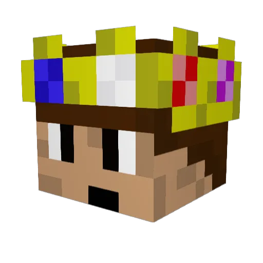 chlebea Minecraft avatar head, 3D render