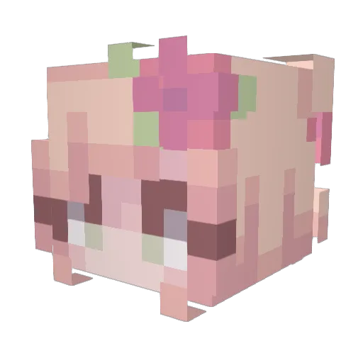 chlebeu Minecraft avatar head, 3D render