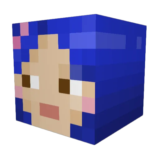 chlo_r_e Minecraft avatar head, 3D render
