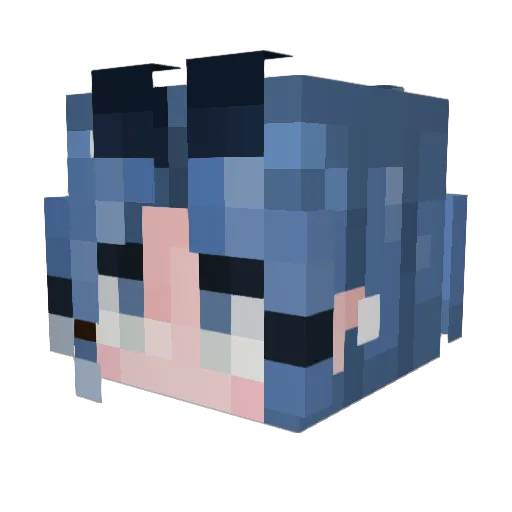 chloay Minecraft avatar head, 3D render