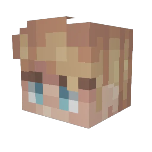 chlobby Minecraft avatar head, 3D render