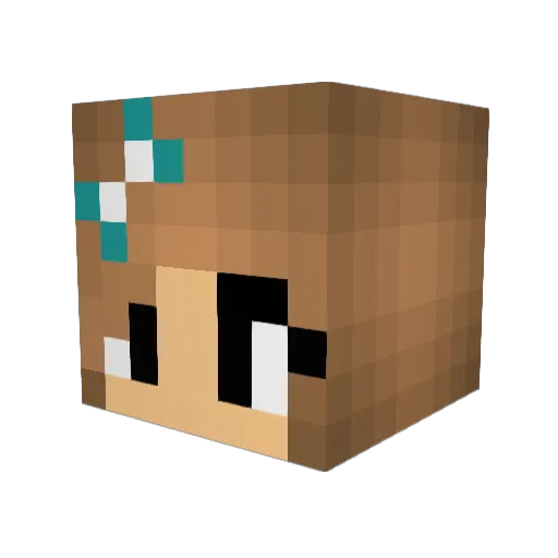 chloben Minecraft avatar head, 3D render
