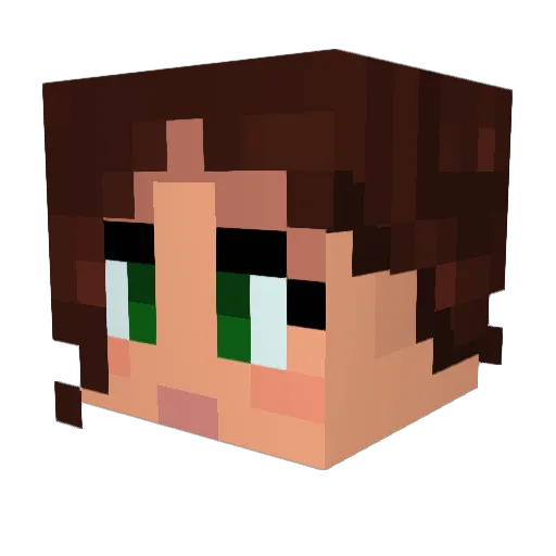 chloe1800 Minecraft avatar head, 3D render