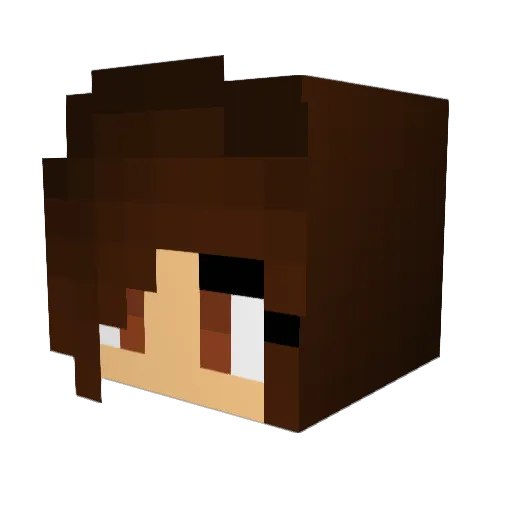 chloe2123 Minecraft avatar head, 3D render