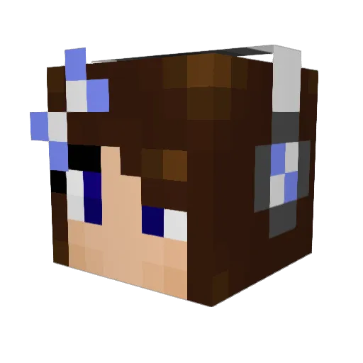 chloeanddad Minecraft avatar head, 3D render