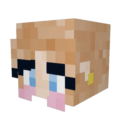 chloeavalonb Minecraft avatar head, 3D render