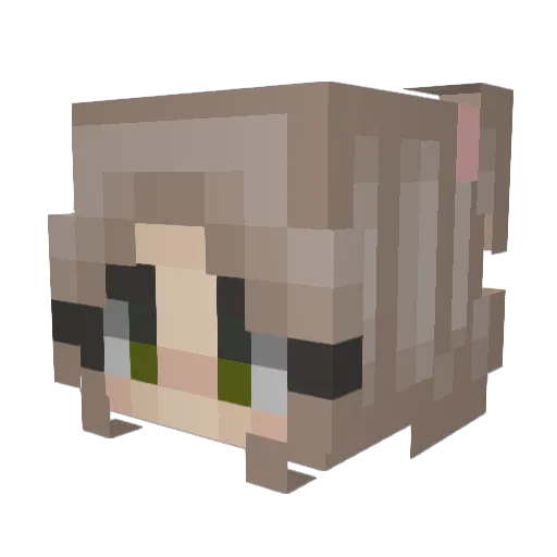 chloebry Minecraft avatar head, 3D render