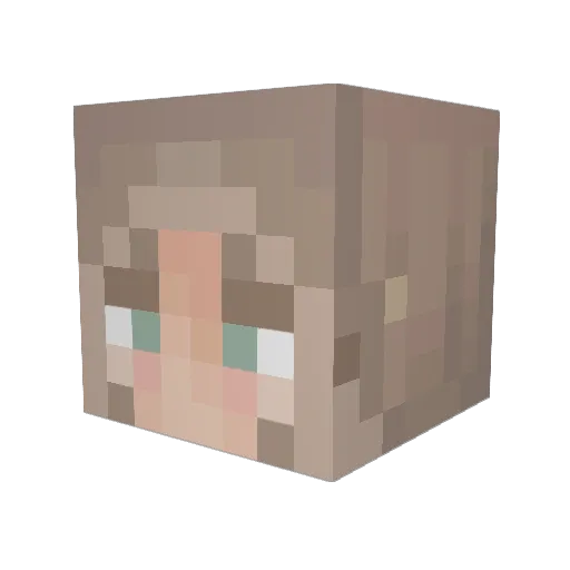 chloecrose Minecraft avatar head, 3D render