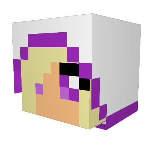 chloedanielle Minecraft avatar head, 3D render