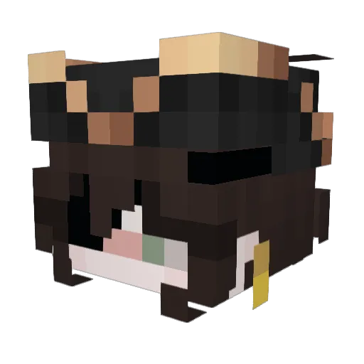 chloeegss Minecraft avatar head, 3D render
