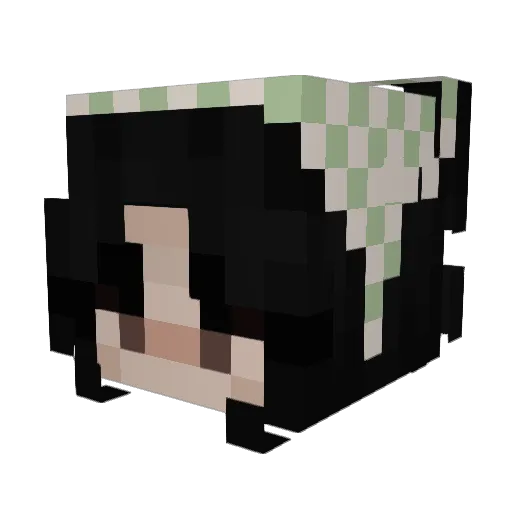 chloeflr Minecraft avatar head, 3D render