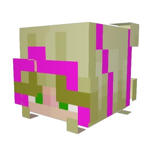 chloegrose Minecraft avatar head, 3D render