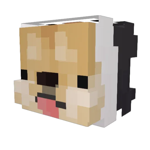 chloeheh Minecraft avatar head, 3D render