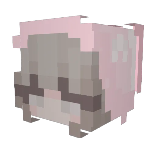 chloeinme Minecraft avatar head, 3D render