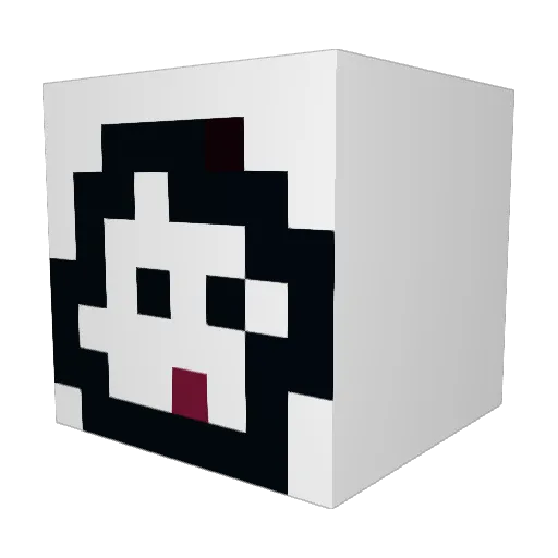 chloejkid Minecraft avatar head, 3D render