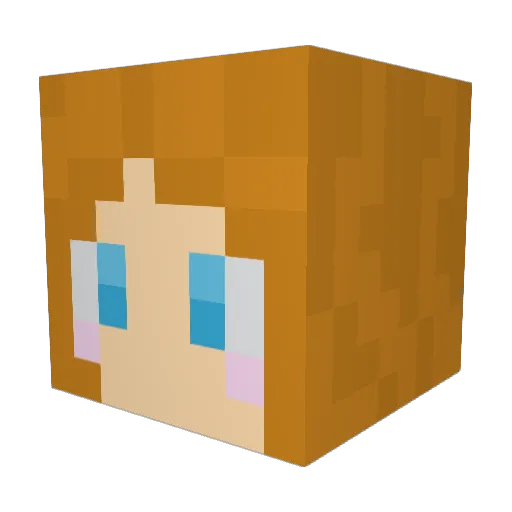 chloekibby Minecraft avatar head, 3D render
