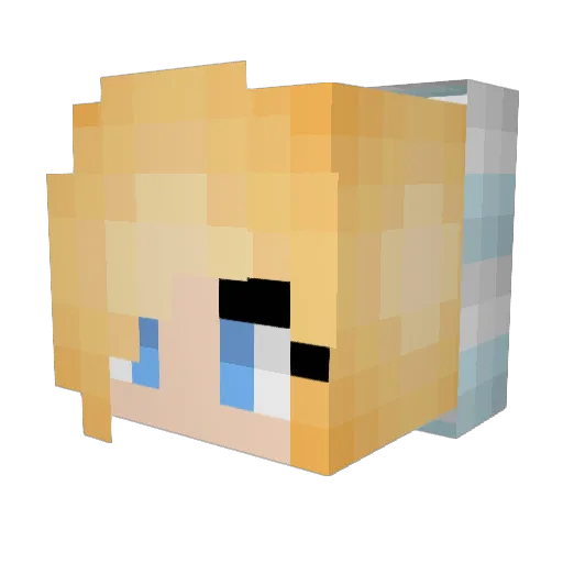chloelam Minecraft avatar head, 3D render