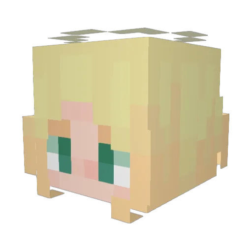 chloeluvscats Minecraft avatar head, 3D render