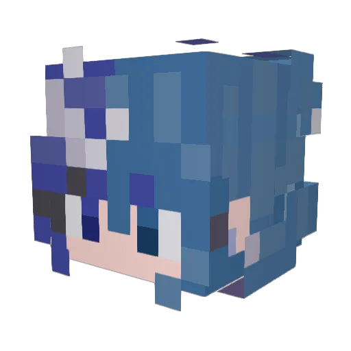 chlomarxx Minecraft avatar head, 3D render