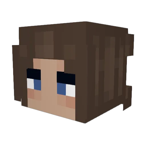 chlomva Minecraft avatar head, 3D render