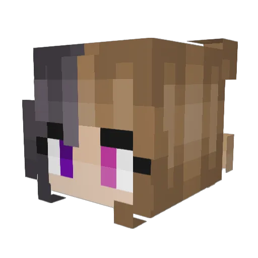 chlooo_x Minecraft avatar head, 3D render
