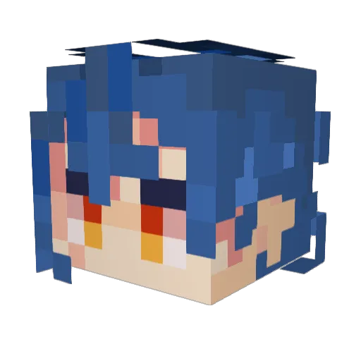 chlorovenn Minecraft avatar head, 3D render