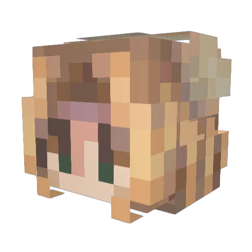 chlowder Minecraft avatar head, 3D render