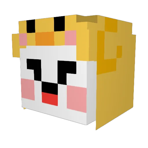 chlwldnjs Minecraft avatar head, 3D render