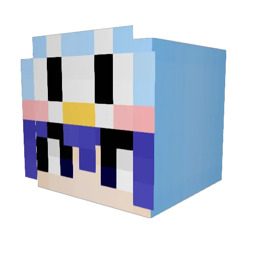 chlwnsdn Minecraft avatar head, 3D render