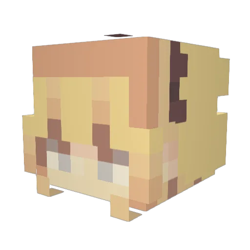 chlxrineowo Minecraft avatar head, 3D render