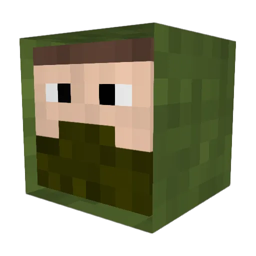 chmorrow Minecraft avatar head, 3D render