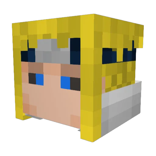 chnaw Minecraft avatar head, 3D render