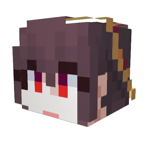 cho_dragon Minecraft avatar head, 3D render