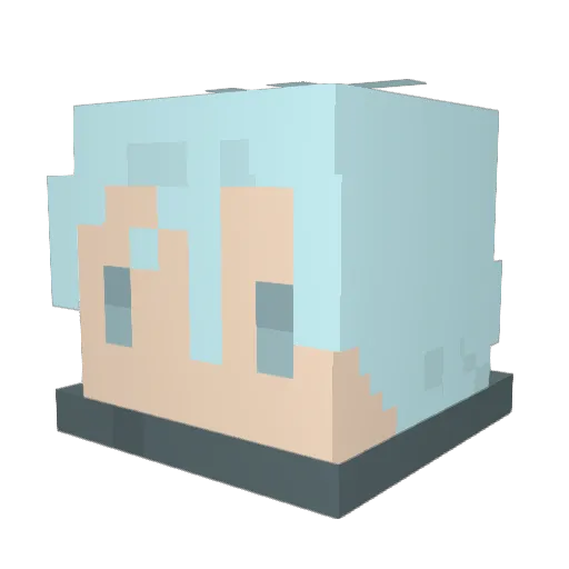 cho_zawa Minecraft avatar head, 3D render