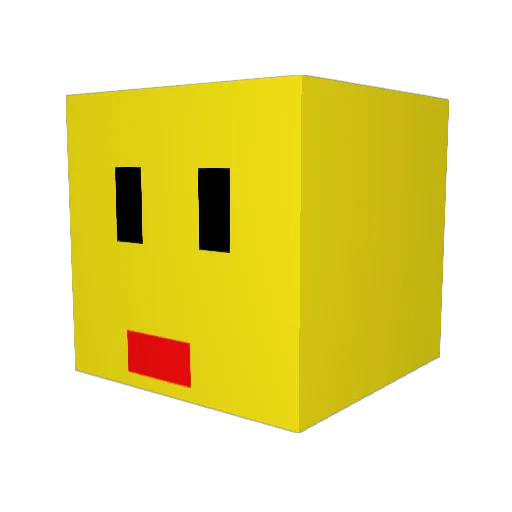 choboQ Minecraft avatar head, 3D render
