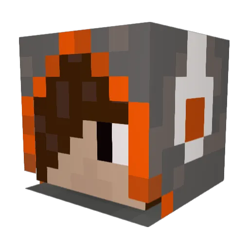 chobo_yun Minecraft avatar head, 3D render