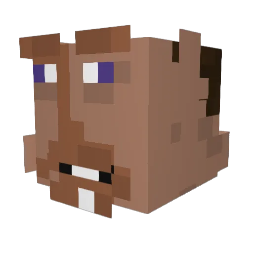 chobownubnub Minecraft avatar head, 3D render