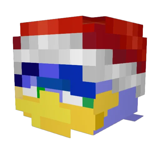 choccocatto Minecraft avatar head, 3D render