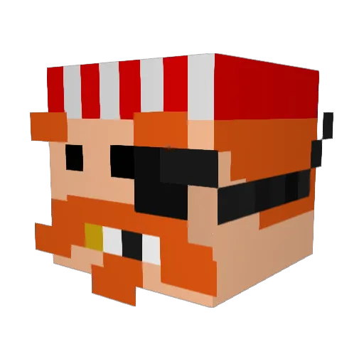 chochu2 Minecraft avatar head, 3D render