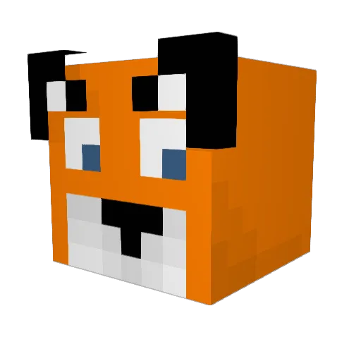 chockyfox Minecraft avatar head, 3D render