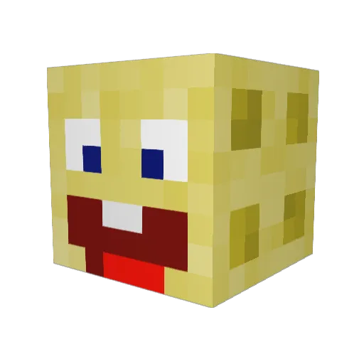 choclottie Minecraft avatar head, 3D render