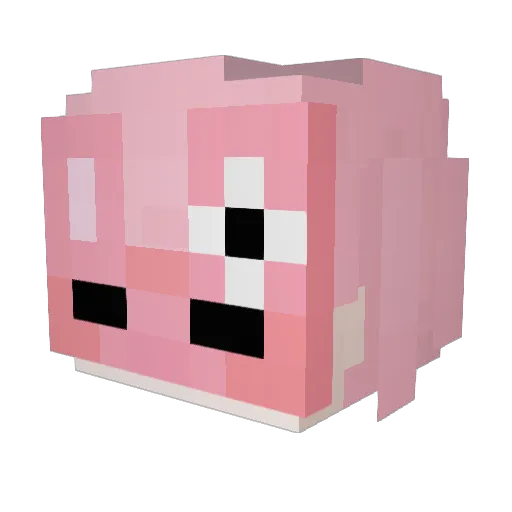 choco0260 Minecraft avatar head, 3D render