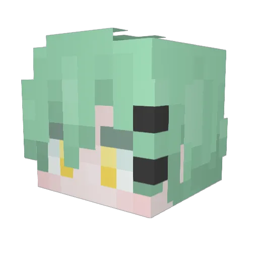 choco7724 Minecraft avatar head, 3D render