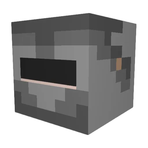 chocoTP Minecraft avatar head, 3D render