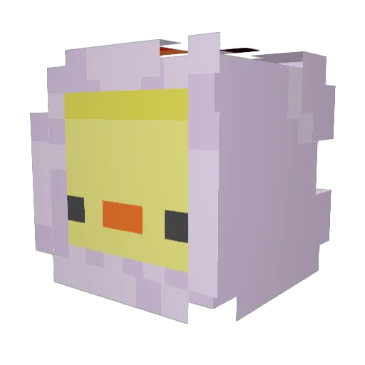 chocobeanss Minecraft avatar head, 3D render