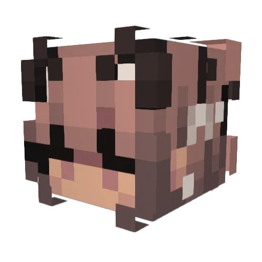 chocobois Minecraft avatar head, 3D render