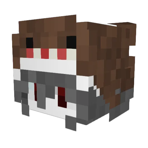 chococatfan Minecraft avatar head, 3D render