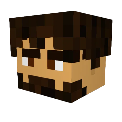 chococrafteur Minecraft avatar head, 3D render