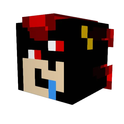 chocokttt Minecraft avatar head, 3D render