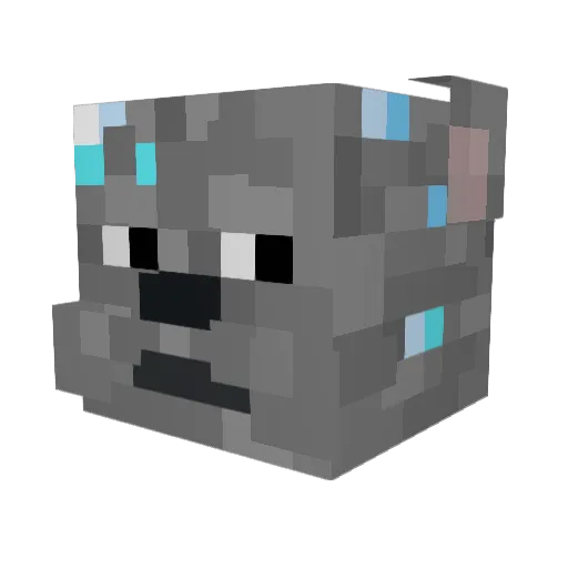 chocokuu Minecraft avatar head, 3D render